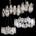 Modern Crystal Chandelier With Transparent Hanging Elements For Elegant Home Lighting 3d model