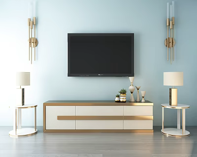 Modern TV Cabinet Decoration 3d model Modern TV Cabinet Decoration 3d model