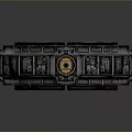 Circular Metallic Mechanical Device With Detailed Panel Structure And Futuristic Elements