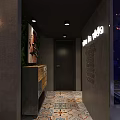 Stylish Bar Interior With Chandeliers Wooden Floors Tables Chairs And Green Plants