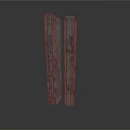Two Gray Concrete Pillars Standing Side by Side in Structural Construction Design