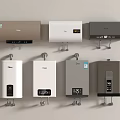 Electric Water Heaters with Various Designs Wall Mounted Different Colors for Home Use 3d model