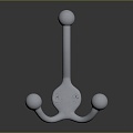 Modern Hook Jacket Hook Metal Hook 3d model