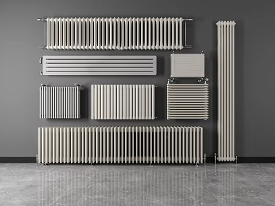 Modern Radiators Collection Wall Mounted And Floor Standing Horizontal Vertical Panel Designs 3d model