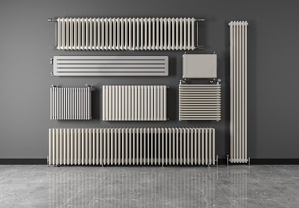 Modern heating pipe radiator 3d model