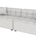 Modern Light Colored Two Seater Sofa With Soft Cushions And Clean Lines 3d model