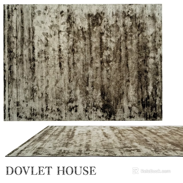 Elegant Square Carpet With Abstract Gray And Beige Textured Pattern Design 3d model 
