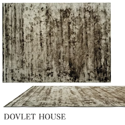Elegant Square Carpet With Abstract Gray And Beige Textured Pattern Design 3d model