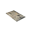 Modern Square Rug With Abstract Gray Black Gold Striped And Block Patterns