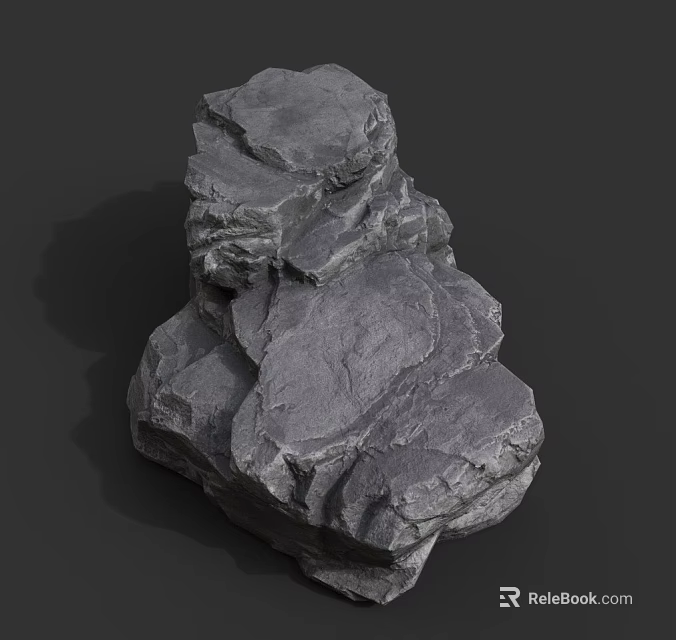 Natural Rock Formation With Rough Surface And Irregular Shape In Outdoor Scene 3d model 