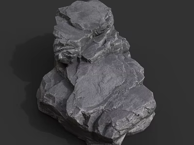 Natural Rock Formation With Rough Surface And Irregular Shape In Outdoor Scene 3d model