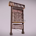 Commercial Metal Display Rack With Multi-layer Grid Baskets And B'E Sign