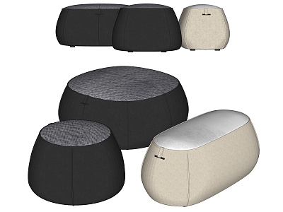 Modern Sofa Stool Foot Stool Fabric Pedal model