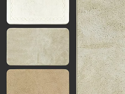 Textured Square Rugs In Beige Light Brown Neutral Tones For Modern Home Decor 3d model