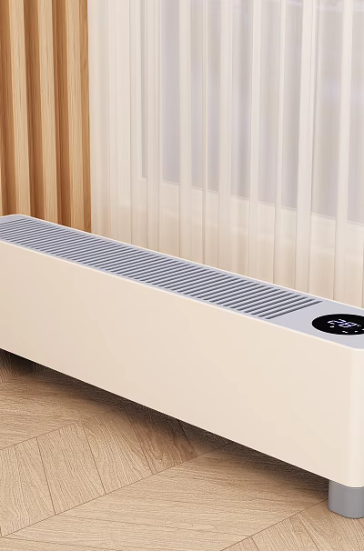 White Long Strip Air Conditioner Fan With Digital Display For Indoor Living Room Use 3d model