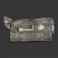 Ancient Stone Room With Vaulted Ceiling Stone Walls And Orange Stained Floor