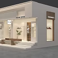 Modern Clothing Store Interior With Clothing Racks Display Shelves And Hanging Clothes