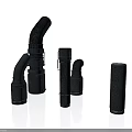Black Industrial Curved Pipe Equipment With Multiple Sizes And Connector Fittings