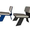 Modern Style Accent Chair With Light Beige Fabric Upholstery And Dark Wooden Angular Legs