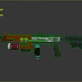 Tactical Modern Weapon Rifle With Orange Gray Color And Magazine Grip Design