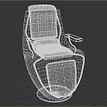 Modern Stylish Recliner Chair With Black Cushion And White Curved Base For Comfortable Relaxation