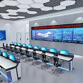 modern command center 3d model