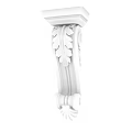 Classical White Architectural Capital With Intricate Carved Leaf And Scroll Patterns 3d model
