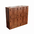 Sturdy Brown Wooden Shoe Cabinet With Multiple Drawers For Home Storage