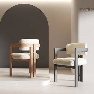 Quiet Dining Chair Dining Chair Single Chair 3d model