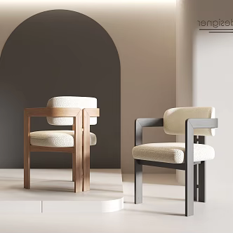 Quiet Dining Chair Dining Chair Single Chair 3d model