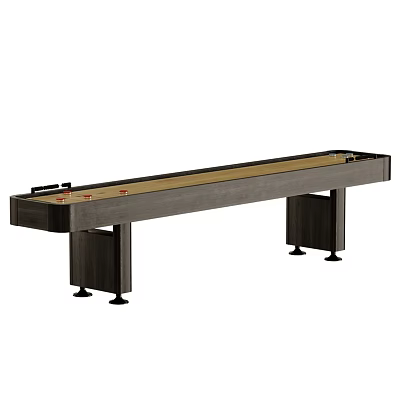 Modern Shuffleboard Entertainment Table With Wooden Frame Smooth Surface And Sturdy Legs 3d model