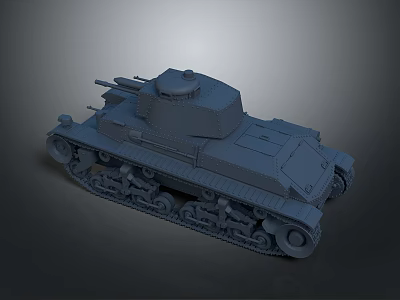 3D Rendered Military Tank With Tracks Turret Gun Barrel And Detailed Design 3d model