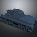 3D Rendered Military Tank With Tracks Turret Gun Barrel And Detailed Design