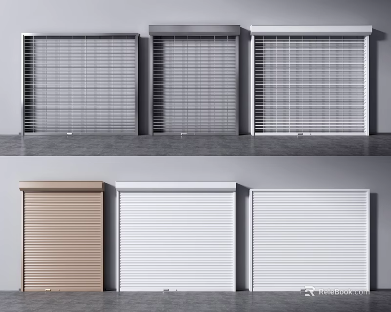 Modern Roller Shutters In Various Colors And Designs For Home Exteriors 3d model 