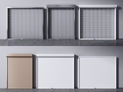Modern Roller Shutters In Various Colors And Designs For Home Exteriors 3d model