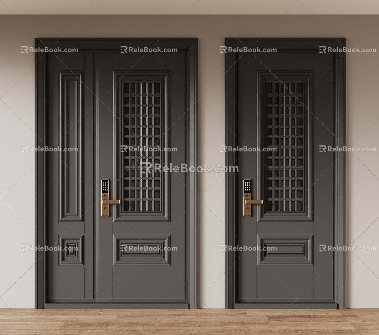 Entry door security door 3d model