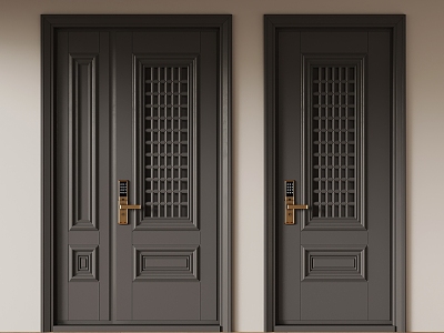 Entry door security door 3d model