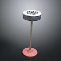 Circular Metal Floor Drain Fixture With Perforated Cover Metal Rod And Red Base