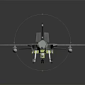 Gray Model Military Fighter Jet Airplane With Wing Mounts And Tail Fin Logo