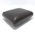 Modern Black Ottoman with Sleek Square Design and Comfortable Surface for Living Room