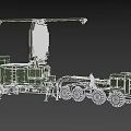 Green Military Radar Vehicle With Large Antenna And Heavy Duty Wheels