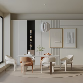 Modern dining table 3d model