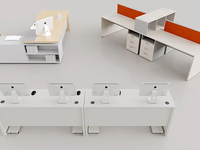 Modern desk 3d model Modern desk 3d model
