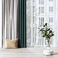 Modern Curtains 3d model