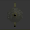 Detailed 3D Syringe Model Featuring Red Gray Metal Components And Needle