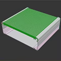 White Rectangular Aluminum Electronic Enclosure With Heat Sink Fins And Smooth Surface