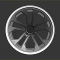 Black Tire With Silver Alloy Wheel Spoke Design And Glossy Finish