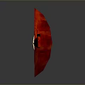 Triangular Orange Household Tool With Black Base Red Long Handle And Top Knobs