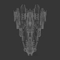 Futuristic Red And Black Spaceship Design For Aerospace Exploration With Mechanical Structures And Glowing Accents