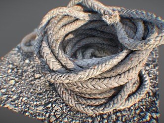 Modern rope hemp rope 3d model